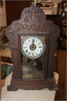 Gingerbread Clock w/ alarm, 8 day, 1/2 hour strike