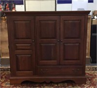 HOOKER CHERRY MEDIA CABINET WITH STORAGE LIKE NEW