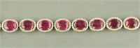 39.25 CT. RUBY & 3.69 COLORLESS SAPPHIRE BRACELET