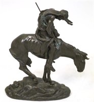 FRASER "END OF THE TRAIL" BRONZE SCULPTURE, 1984