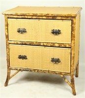 BURNT BAMBOO VICTORIAN CHEST