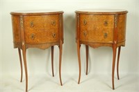PAIR OF VINTAGE FRENCH TASTE MAHOGANY END TABLES