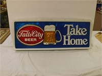 Vintage 1979 Falls City Beer Sign 26" Take Home