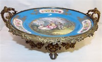 Sevres Center Bowl In Gilt Stand