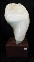 Marble Sculpture On Wooden Base