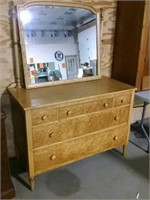 curly Maple dresser with mirror