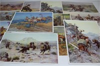 (13) Western Prints by Artist Charles M. Russell