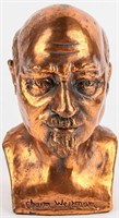 Art Copper Clad Bust Chaim Weizman by J. Klein