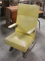 Vintage Vinyl Leaf-Spring Rocking Chair