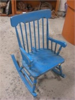 Small Painted Wooden Rocking Chair