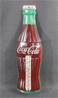 1960's Coca Cola 17" Tin Coke Bottle Thermometer