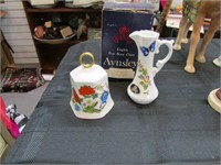 Aynsley 2 Pcs. Bell & small Pitcher Vase