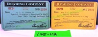 Vintage Rail Road-Pass Cards