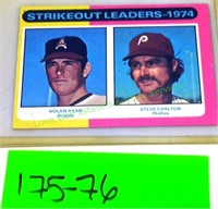 #312 Nolan Ryan 1975 Strike Out Leaders Card