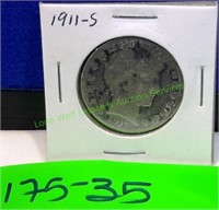 1911-S Barber Half Dollar