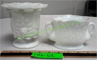 Two Milk Glass Dishes