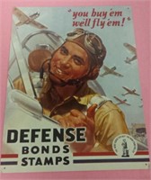 Buy Defense Stamps Tin Sign