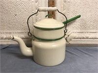 Enamel Tea Pot & Steamer Pot