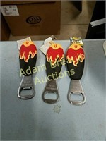 3 new stainless steel bottle openers
