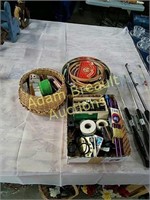 3 boxes assorted sewing accesories