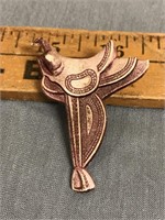 Very Old Celluloid / Plastic Saddle Pin