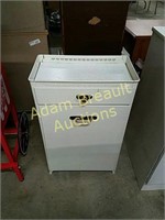 Vintage Detecto metal trash can cabinet