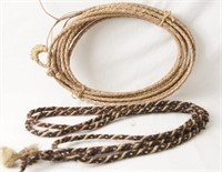 Riata rope and horse hair lead