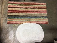 Striped cotton throw rug and more