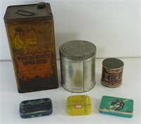 Lot of Antique Advertising Tins - Chase &