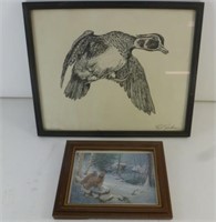 2 Framed Wildlife Prints