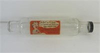 Glass Rolling Pin With Original Label & Cap