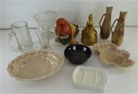 Assorted Glassware, Salt & Pepper Shakers