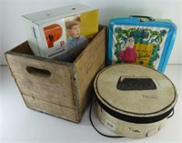 Vintage Barbie Case and Lunchbox, Hat Box