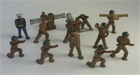 Lot of 12 Arclay "Pod Foot" Lead Soldiers