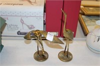 TWO BRASS FIGURINES