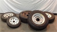 5 Tires In Assorted Sizes