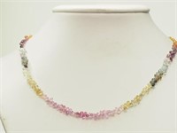 14kt Yellow Gold Fancy Color Sapphire Necklace