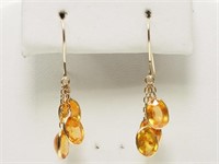 14K Gold Sapphire(6.2ct) Earrings