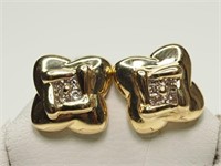 10K Gold Diamond(0.22ct) Earrings