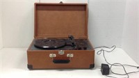 Vintage Record Player In Custom Brown Case