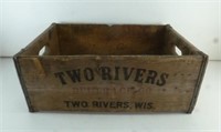 Old Wooden Two Rivers WIS. Crate
