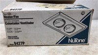 Nutone Bathroom Ventilator Fan/ Two-Bulb Heater