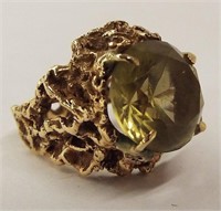 14k Gold Ring With Large Stone