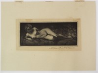 Signed Engraving Of Nude