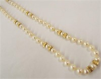 10k Gold And Pearl Necklace
