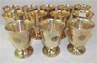 Set Of 12 Wallace Sterling Silver Footed Cups