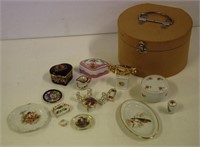 Case of assorted porcelain miniatures