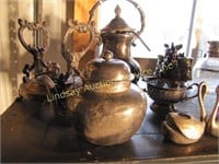 12 pcs teapots: some glass, some brass,