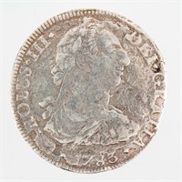 Coin 1783 Spanish 8 Reales Silver Coin