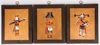 Art Native American Leather & Wood Wall Hangings